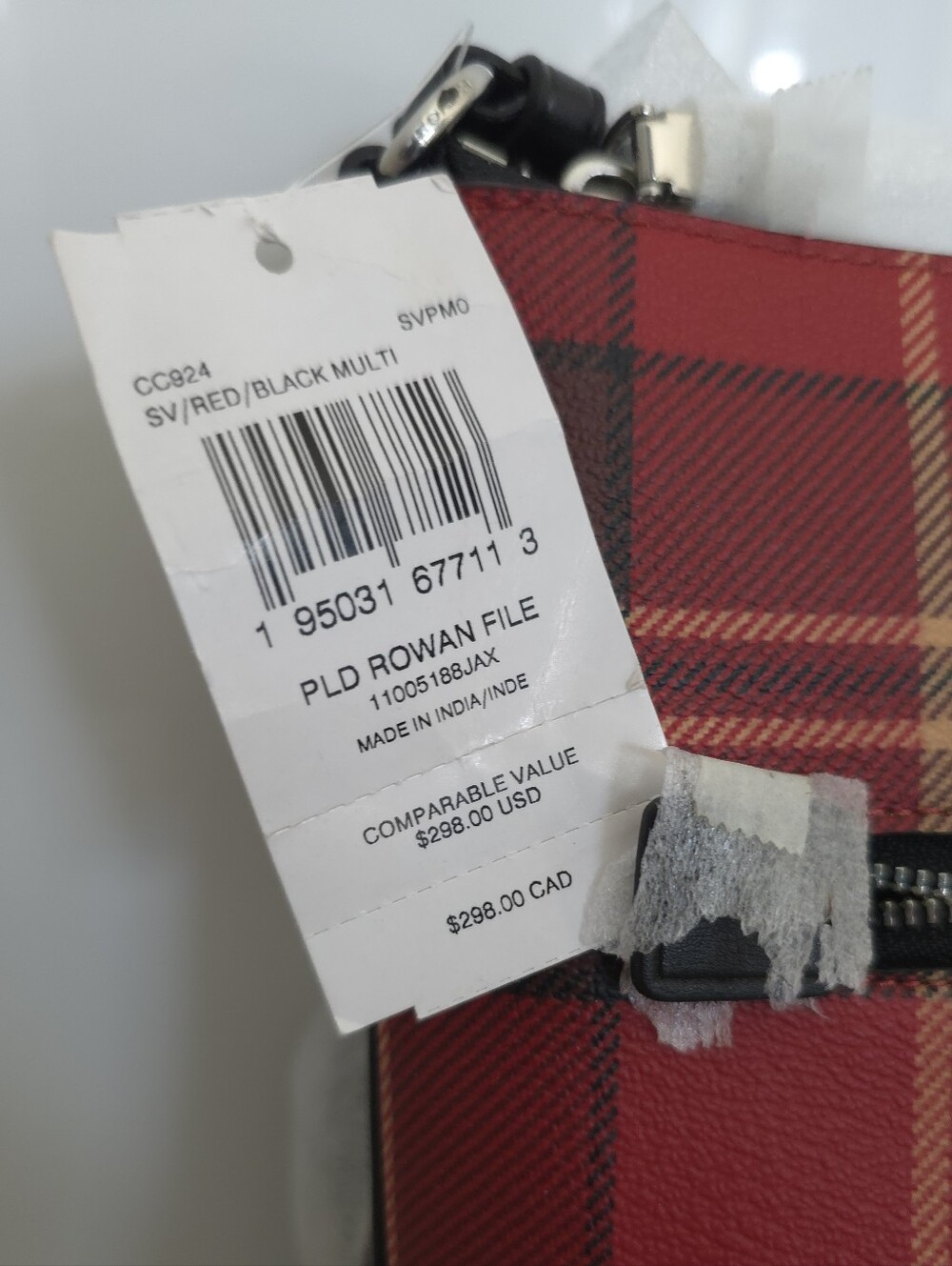 NWT Coach Rowan File Bag - Red Tartan Plaid Crossbody (Brand New) - Picture 5 of 10